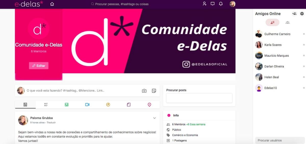 Startup e-Delas lança rede social para conectar empreendedoras