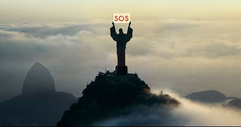 The Economist mostra Cristo Redentor pedindo socorro